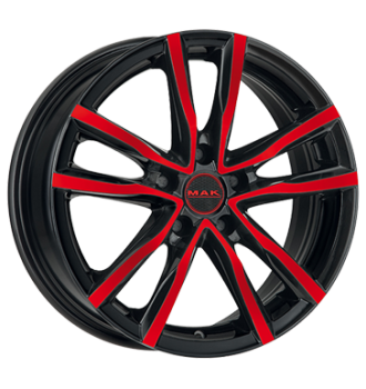 MAK, Milano, 8x18 ET45 5x108 72, black and red
