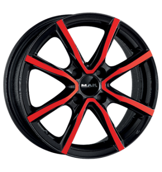 MAK, Milano 4 You, 5,5x15 ET42 4x100 60,1, black and red