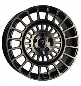 mbDESIGN, MSP, 8,5x19 ET45 5x112 57,06, rauchschwarz glänzend lackiert, Front pol.