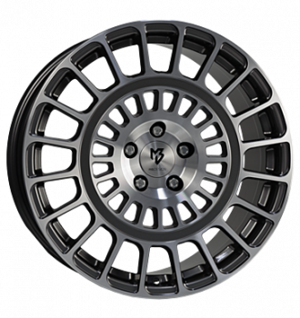 mbDESIGN, MSP, 8,5x19 ET45 5x112 57,06, grau glänzend lackiert Front pol.