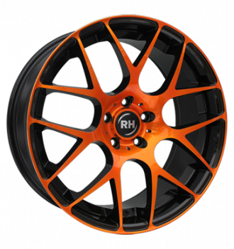 RH, NBU Race, 8x17 ET45 5x112 72,6, color polished - orange