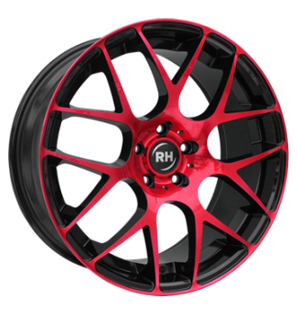 RH, NBU Race, 8x17 ET45 5x112 72,6, color polished - red