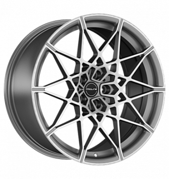 Proline, PFM forged, 9,5x20 ET22 5x112 66,5, matt grey polished