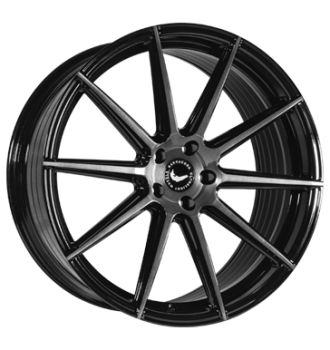 Barracuda, Project 2.0, 9x21 ET25 5x112 66,5, higloss-black brushed surface