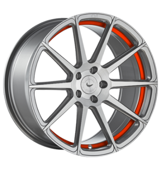 Barracuda, Project 2.0, 9x21 ET35 5x112 73,1, silver brushed/ undercut Colour Trim rot