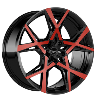 Barracuda, Project X, 10x22 ET30 5x112 66,5, gloss black flashred