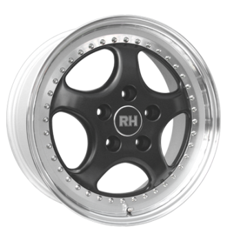 RH, P Rad, 8x18 ET40 5x130 71,5, schwarz Horn hochgl. pol.