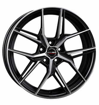 Borbet, QX, 8x19 ET50 5x108 72,5, black polished matt