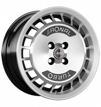 Ronal, R10 TURBO, 7x15 ET37 4x100 68, schwarz-frontkopiert