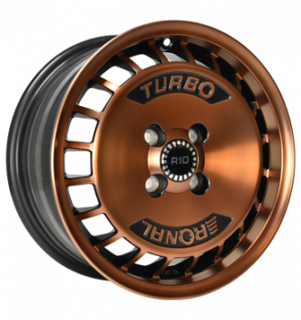 Ronal, R10 TURBO, 7x15 ET37 4x100 68, copper matt - front diamond cut