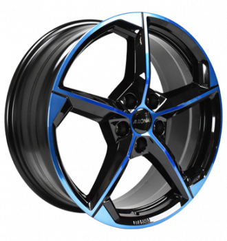 Ronal, R66, 8x19 ET35 5x112 66,5, jetblack-blue tinted