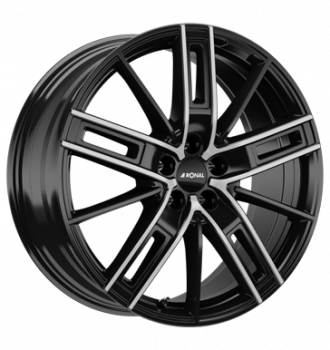 Ronal, R67, 8x18 ET30 5x112 66,5, jetblack-frontkopiert