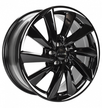 Ronal, R70, 7,5x18 ET30 5x112 66,5, jetblack white tail