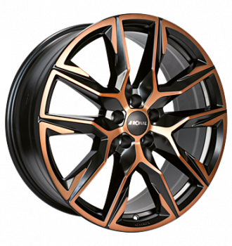 Ronal, R71, 8,5x20 ET45 5x108 68, jetblack-copper matt