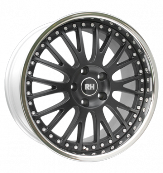 RH, RAN Crossline, 8,5x19 ET61 5x112 158, schwarz Horn Edelstahl