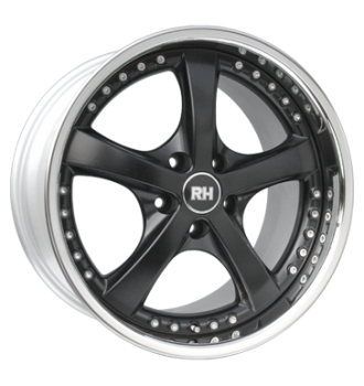 RH, RAU Vesuv, 11x20 ET58 5x130 71,5, schwarz Horn Edelstahl