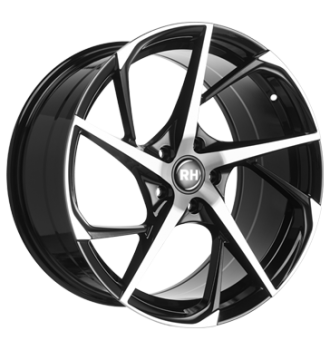 RH, RB12, 8,5x19 ET35 5x120 74,1, schwarz voll poliert
