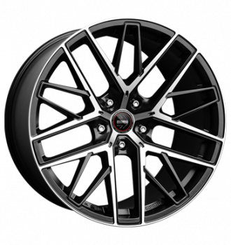 Momo, RFX-01, 9,5x21 ET25 5x112 66,6, matt black polished