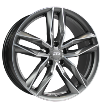 MAM, RS3, 8x18 ET45 5x112 66,6, matt palladium front polish