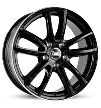MAM, S1, 8,5x18 ET50 5x112 66,6, schwarz randpoliert
