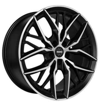 Momo, Spider, 8,5x19 ET40 5x112 79,6, matt black diamond cut
