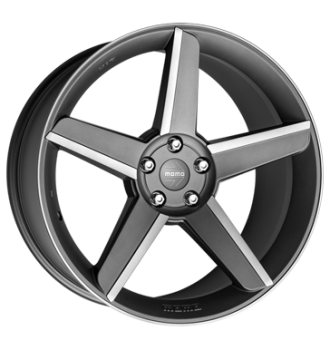 Momo, Stealth, 8,5x19 ET25 5x112 79,6, matt anthracite diamond cut