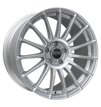 OZ, Superturismo LM, 8,5x19 ET30 5x112 75, matt race silber mit schwarzer Schrift