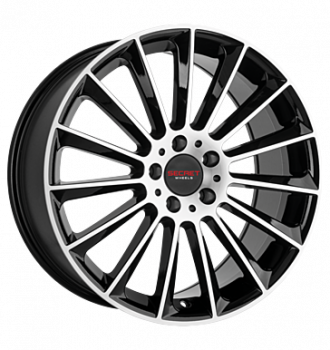 Secret Wheels, SW1, 10x22 ET50 5x112 66,6, black polish