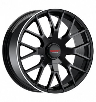 Secret Wheels, SW3, 8x19 ET45 5x108 63,4, black lip polish