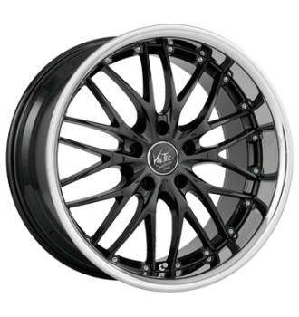 Barracuda, Voltec T6, 9x19 ET38 5x120 72,6, Highgloss black inox lip