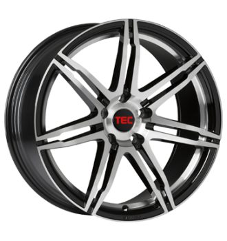 TEC Speedwheels, GT 2, 8x18 ET35 5x120 72,6, schwarz poliert