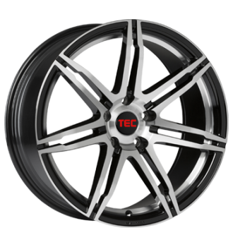 TEC Speedwheels, GT 2, 8x18 ET38 5x100 64, schwarz poliert