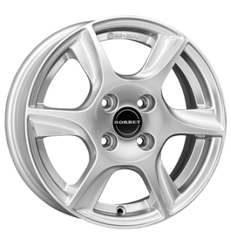 Borbet, TL4, 5x14 ET35 4x100 57,1, brillant silver