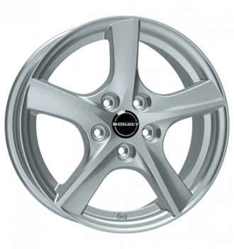Borbet, TL 5-Speiche, 7x17 ET47 5x112 66,6, brillant silver