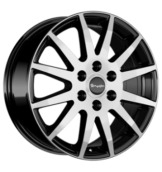 Tomason, TN1F, 7,5x17 ET64 5x118 71,1, Black matt polished