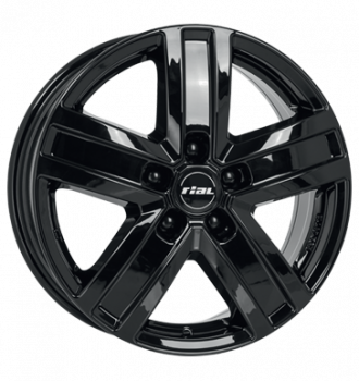 Rial, Transporter, 6,5x16 ET60 5x160 65,1, schwarz glänzend