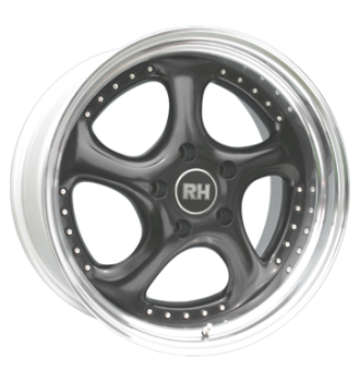 RH, Turbo P, 8x19 ET69 5x112 158, schwarz Horn hochgl. pol.