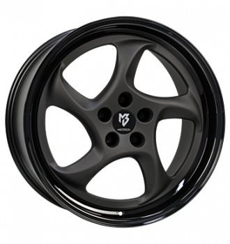 mbDESIGN, Turbo, 8,5x19 ET45 5x114,3 75, Stern schwarz stumpfmatt, Bett glanzschw. lack.