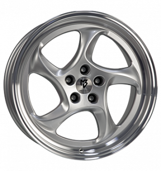 mbDESIGN, Turbo, 8,5x19 ET45 5x114,3 75, silber glänzend lackiert, Außenbett pol.