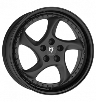 mbDESIGN, Turbo S, 9x19 ET42 5x108 75, Stern schwarz stumpfmatt, Bett glanzschw. lack.