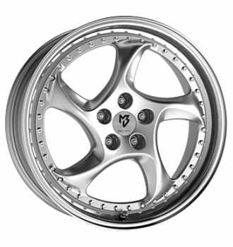 mbDESIGN, Turbo S, 9x19 ET42 5x108 75, silber glänzend lackiert, Außenbett pol.