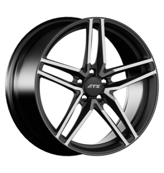 ATS, Twinlight, 10x20 ET25 5x112 66,5, schwarz-eloxiert-frontpol.-seidenmatt
