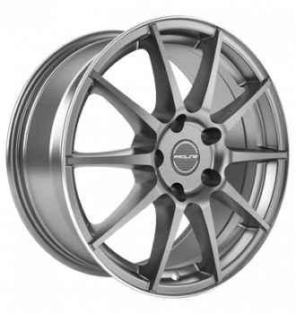 Proline, UX 100, 7x17 ET35 4x98 58,1, grey rim polished