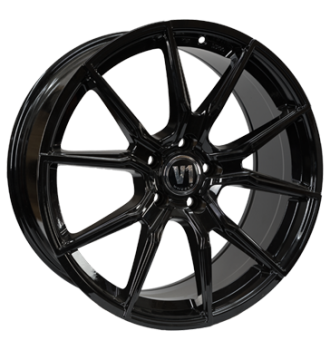 V1 Wheels, V1, 8,5x19 ET35 5x120 72,6, schwarz glänzend lackiert