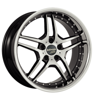 Barracuda, Vegas, 8,5x19 ET45 5x112 73,1, higloss-black-polished/Inox-Lip