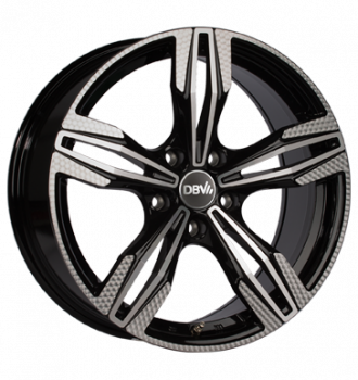 DBV, Vienna, 8x18 ET40 5x114,3 74,1, schwarz glanz rotationspoliert