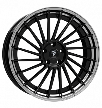 mbDESIGN, VR3.2, 9x21 ET35 5x112 75, Stern schwarz glänzend, Bett schw. glänzend pol.