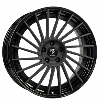 mbDESIGN, VR3.2, 9x21 ET35 5x112 75, Stern schwarz stumpfmatt, Bett glanzschw. lack.