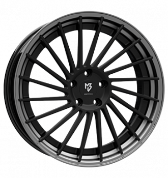 mbDESIGN, VR3.2, 9x21 ET35 5x112 75, Stern schwarz stumpfmatt gepulvert, Bett grau matt