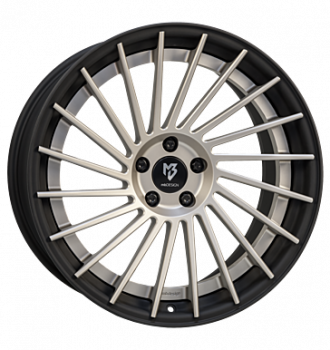 mbDESIGN, VR3.2, 9x21 ET35 5x112 75, Stern champagner matt, Bett schwarz stumpfmatt